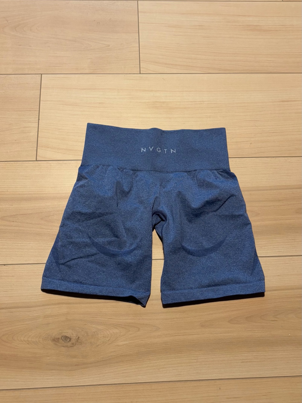 NVGTN Dark Blue Heather Seamless Workout Shorts